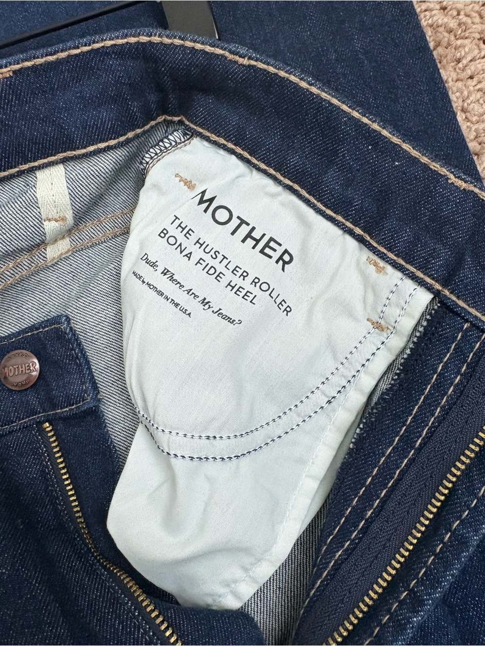 THE HUSTLER ROLLER BONAFIDE HEEL WIDE LEG JEANS IN DUDE, WHERE ARE MY JEANS NWT - Picture 9 of 10